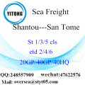 Shantou Puerto de carga marítima de envío a San Tomé